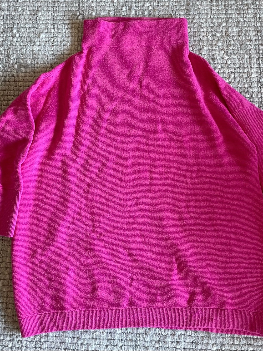 Free People Women's Hot Pink Turtleneck Sweater / Large